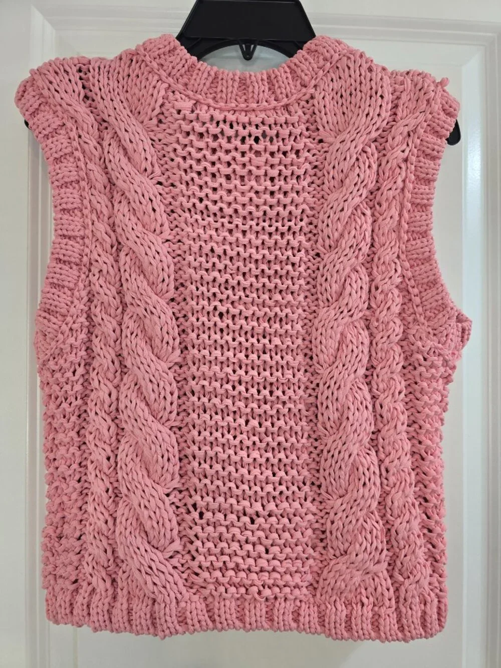 Zara Bloggers Fav Floral Button Knit Pink Vest Zara